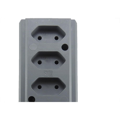 Interneed Tomada Barra  10A 4T.Cinza