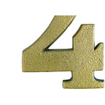 Pexcel Numero Colonial  Bronze 4 - Kit C/10 Pc