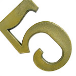 Pexcel Numero Colonial Bronze 5 - Kit C/10 Pc Pexcel Numero Colonial Bronze 5 - Kit C/10 Pc