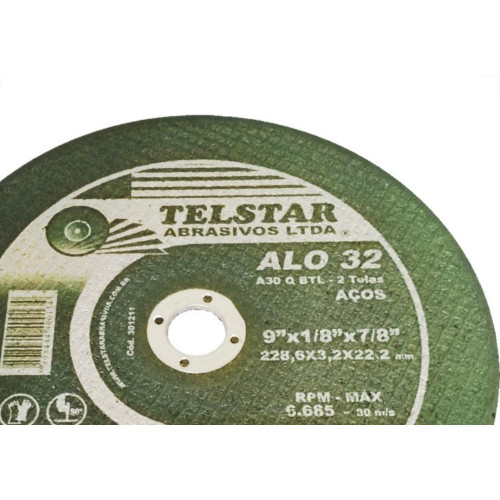 Telstar Disco  Corte Ferro A 09X7/8 - Kit C/5 Pc
