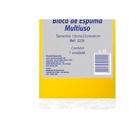 Pinceis Bloco De Espuma Roma Massa 13 X22