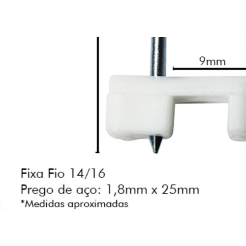 Sforplast Eletrica Grampo Fixa Fio Sfor,14/16-1.5C/100