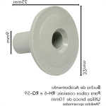 Sforplast Eletrica Bucha Passagem P/Cabo Coaxial C/50