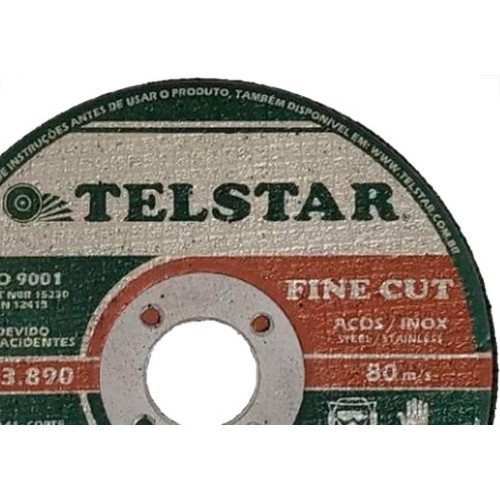 Telstar Disco Tels.Inox/Ferro 110 X 20Mm - Kit C/5 Pc
