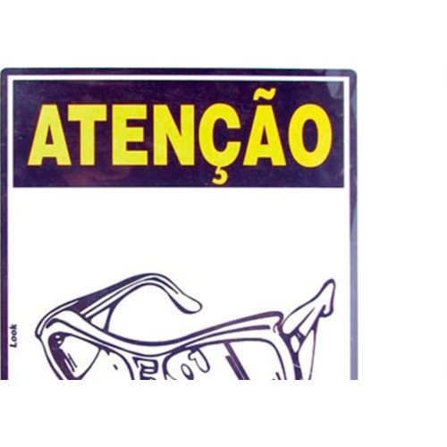 Look Placa Sinalizacao 20X30 Epi Oculos Seg