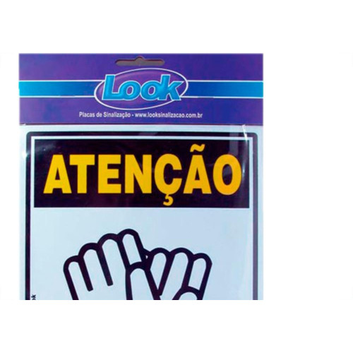 Look Placa Sinalizacao 20X30 Epi Luvas