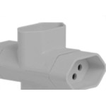 Ilumi Pino 3 Saida 2P+T  Cinza 1225 - Kit C/10 Pc