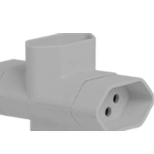 Ilumi Pino 3 Saida 2P+T  Cinza 1225 - Kit C/10 Pc