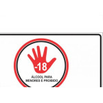 Look Placa Sinalizacao 20X25 Proi.Alcool -18