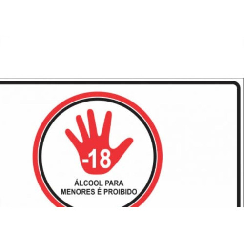 Look Placa Sinalizacao 20X25 Proi.Alcool -18