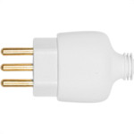 Ilumi Pino Macho 2P+T  Robus.20A Bco - Kit C/10 Pc
