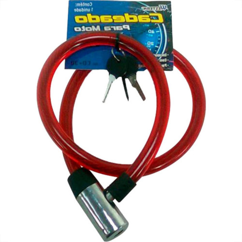 Western Cadeado P/Moto C/Aco 14Mm-1Mt-Cd30