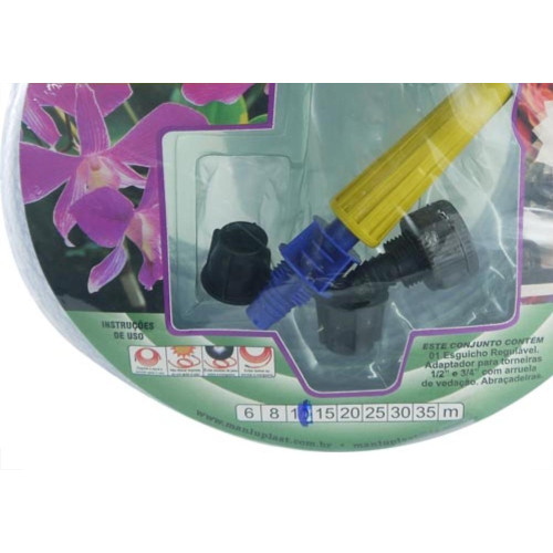 Manluplast Mangueira Jd.Malha Trançada Manlup Cristal 10Mt