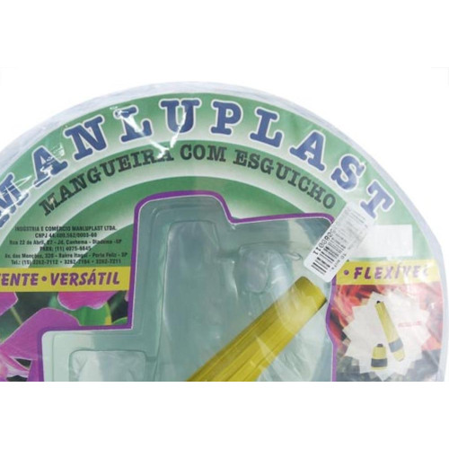 Manluplast Mangueira Jd.Malha Trançada Manlup Cristal 10Mt