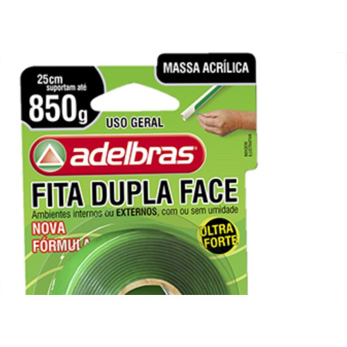 Adelbras Fita Dupla Face Transp.  19X2Mt