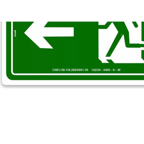 Look Placa Sinal.15X25 Lum.Saida A Esq