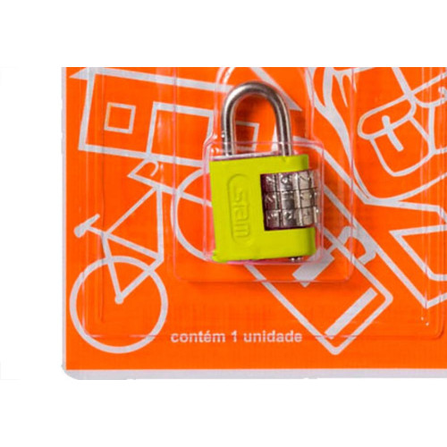Stam Cadeado C/Segredo  25Mm Cart.Amar