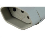 Radial Pino Femea 2P+T  10A Cinza - Kit C/10 Pc