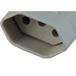 Radial Pino Femea 2P+T  20A Cinza - Kit C/10 Pc