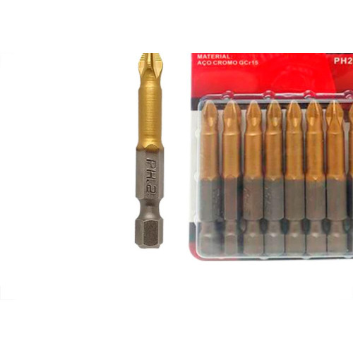 Strong Bits Phillips Ctp Titanio 2X50Mm C/10