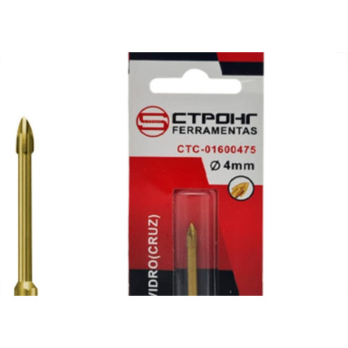 Strong Broca P/Vidro Ctpohr 04Mm Cruz Sext