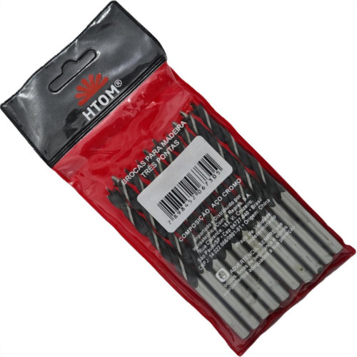 Hansa Tecnica Broca Aco Carbono 3 Ponta Htom 07Mm - Kit C/10 Pc
