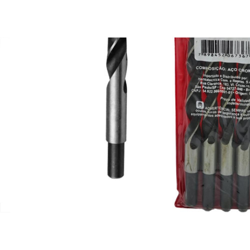 Hansa Tecnica Broca Aco Carbono 3 Ponta Htom 12Mm - Kit C/5 Pc