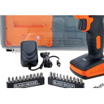 Black Parafus/Furad 3/8''B&D12V Kit C/Aces