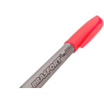 Brasfort Caneta P/Marcacao  Fina Verm 7853 - Kit C/12 Pc