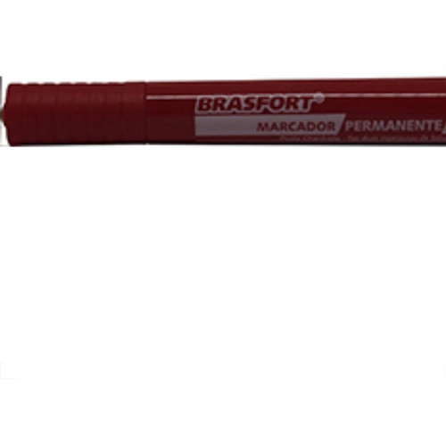 Brasfort Caneta P/Marcacao  Gros.Verm 7856 - Kit C/12 Pc