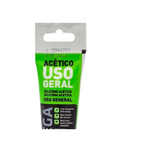 Unipega Silicone  Acet.Branco 50Gr - Kit C/24 Un