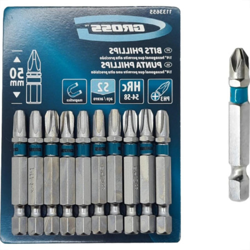 Mundo Das Ferramentas Bits Phillips Gross S2(Ph3)X 50Mm C/10