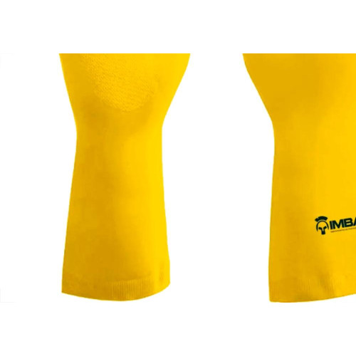 Imbat Luva Latex  Forrada Amarela 08 - Kit C/12 Pr