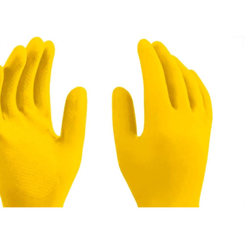 Imbat Luva Latex  Forrada Amarela 08 - Kit C/12 Pr