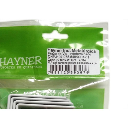 Hayner Cantoneira P/Moveis Br,2   C/4 Hayn