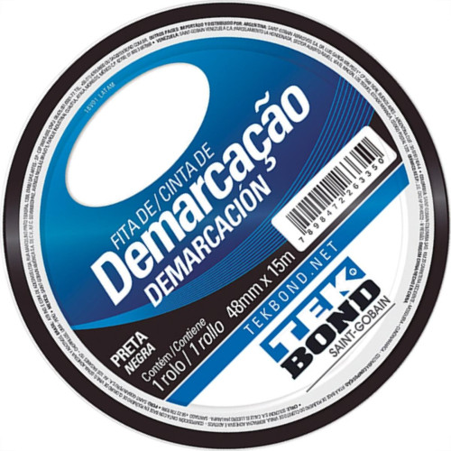 Tek Fita Demarcao Solo  48Mmx15M-Preta