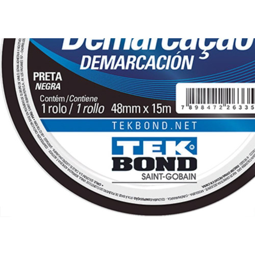 Tek Fita Demarcao Solo  48Mmx15M-Preta