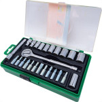 Kit Waft Jogo Soquete 1/4'' Com Catraca Com 25 Pecas 6044