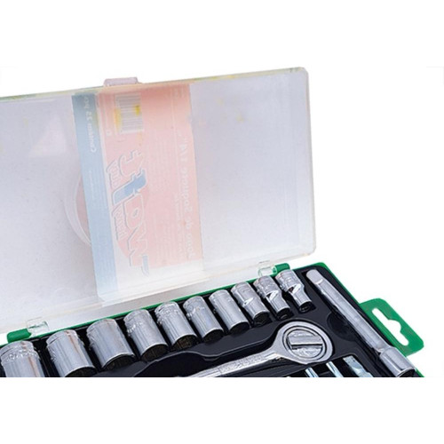 Kit Waft Jogo Soquete 1/4'' Com Catraca Com 25 Pecas 6044