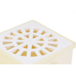 Ralo Sifonado Krona Quadrado Branco 10X10Cm