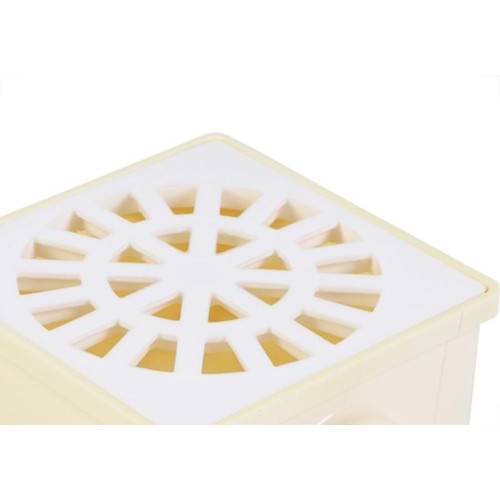Ralo Sifonado Krona Quadrado Branco 10X10Cm