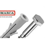 Parafuso Com Bucha 12 Cabeca Sextavada Pacote Com 50 Pecas (5/16X70)