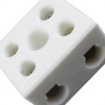 Conector Porcelana Brasfort 2 Polos - 16Mm Fixar - 8766 - Kit C/10 Pecas