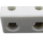 Conector Porcelana Brasfort 2 Polos - 16Mm Fixar - 8766 - Kit C/10 Pecas