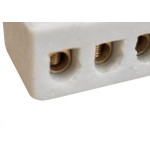 Conector Porcelana Brasfort 3 Polos - 10Mm - 8610 - Kit C/10 Pecas