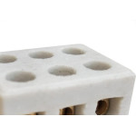 Conector Porcelana Brasfort 3 Polos - 10Mm - 8610 - Kit C/10 Pecas