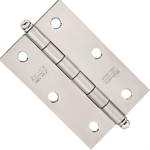 Dobradica Blister Silvana 880 -   3.1/2'' Niquelada (3 Pecas Com Parafuso)