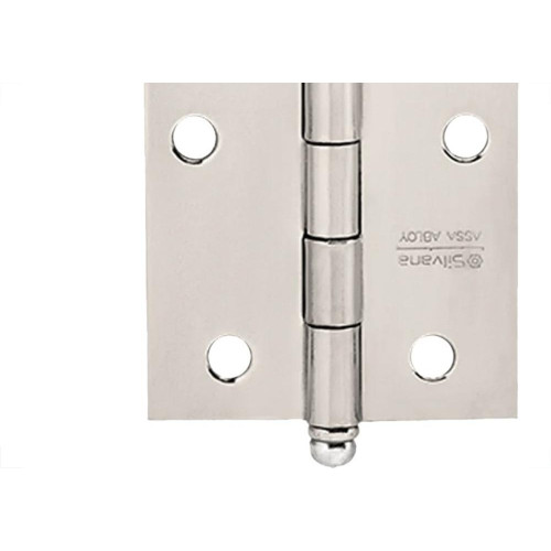 Dobradica Blister Silvana 880 -   3.1/2'' Niquelada (3 Pecas Com Parafuso)