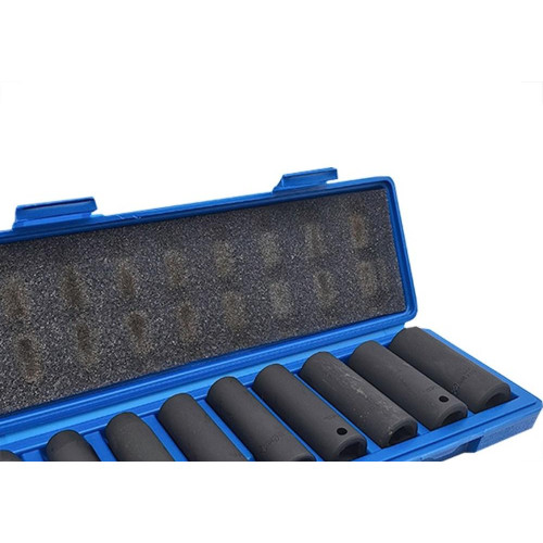Kit Waft Soquete Impacto Longo 1/2''Cromo Vanadio Com 9 Pecas 6160