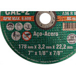 Disco Corte Ferro Itambe 7''X1/8''X7/8''- 2 Telas Cae-2 - 6947